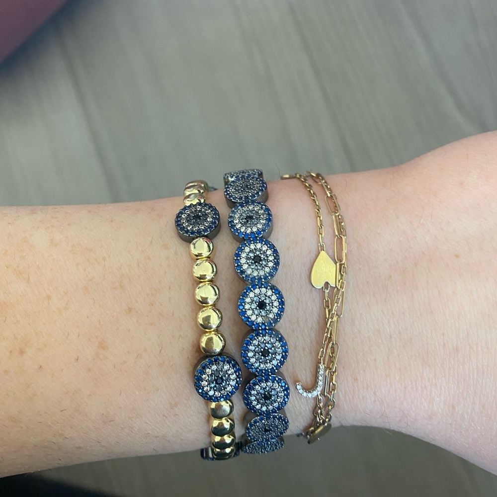 Lisa Gozlan Eternal Evil Eye and Evil Eye Mixer Bracelets